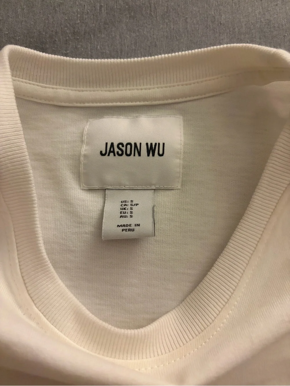 Jason Wu White Short-Sleeve Crew Neck Tee